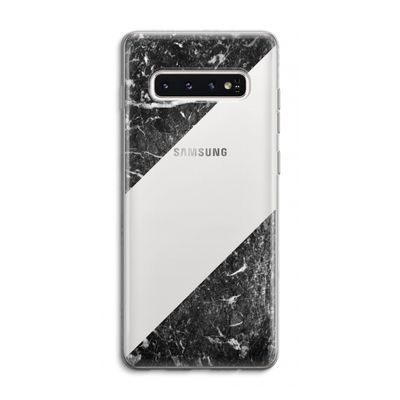 Zwart marmer: Samsung Galaxy S10 4G Transparant Hoesje
