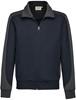 Hakro 477 Sweat jacket Contrast MIKRALINAR® - Navy Blue/Anthracite - M