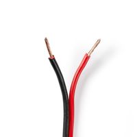 Nedis Speaker-Kabel | 2x 1.5 mm² | CCA | 100 m | Rood / Zwart | 1 stuks - CAGW1500BK1000 CAGW1500BK1000