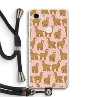 Alpacas: Pixel 3 XL Transparant Hoesje met koord Alpacas: Pixel 3 XL Transparant Hoesje met koord