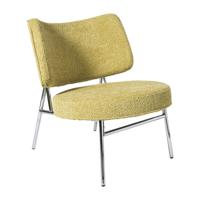 Fauteuil Jay - geel/zilverkleurig - 71.5x63x70.5 cm