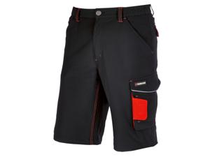 PARKSIDE PERFORMANCE Heren werkbermuda stretch (50, Zwart/rood)