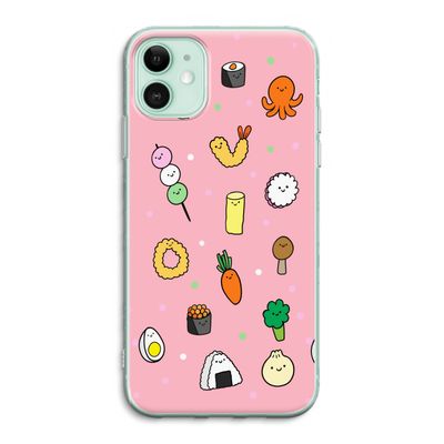 Happy bento friends: iPhone 11 Transparant Hoesje
