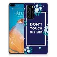 Huawei P40 Silicone-hoesje Flowers Blue DTMP