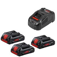 Bosch Blauw ProCORE18V 4.0Ah Starter Set (3x PC 18V 4.0Ah + GAL 1880) - 0615990N2G