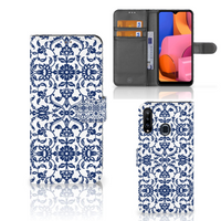 Samsung Galaxy A20s Hoesje Flower Blue