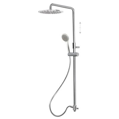Tres Selection glijstang set met regendouche 122 cm rond chroom