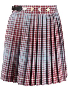 Charles Jeffrey Loverboy mini kilt CJ Blurry-Tartan - Bleu