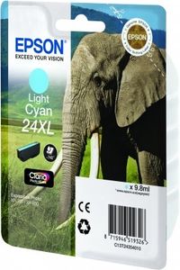 Epson Elephant Singlepack Light Cyan 24XL Claria Photo HD Ink