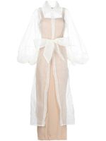 Baruni robe-chemise à carreaux - Blanc