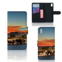 Xiaomi Redmi 7A | Telefoonhoesje | Met pasjeshouder | Olifanten