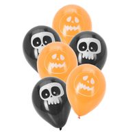 Halloween ballonnen - 20 stuks - versiering Scary Faces - thumbnail