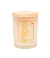 Paperdreams Geurkaars klein goud/wit - 60 jaar