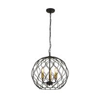 Searchlight Landelijke hanglampFinesse 3-lichts - 4513-3BK