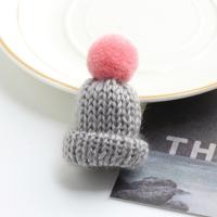 12PCS cute mini gebreide hairball Hat broche trui pinnen badge (grijs)