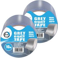 DID duct tape/reparatietape grijs 2 stuks 10 meter x 48 mm - thumbnail