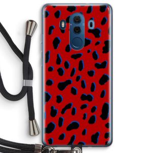 Red Leopard: Huawei Mate 10 Pro Transparant Hoesje met koord