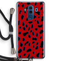Red Leopard: Huawei Mate 10 Pro Transparant Hoesje met koord