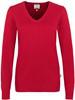 Hakro 133 Women's V-neck pullover Premium-Cotton - Red - XS