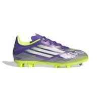 adidas F50 League Gras / Kunstgras Voetbalschoenen (MG) Kids Paars Wit Neongeel