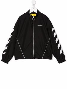 Off-White Kids veste de sport à logo imprimé - Noir