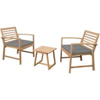 FSC Acaciahouten tuinmeubelset met kussens - 2 personen - Cali - Grijs