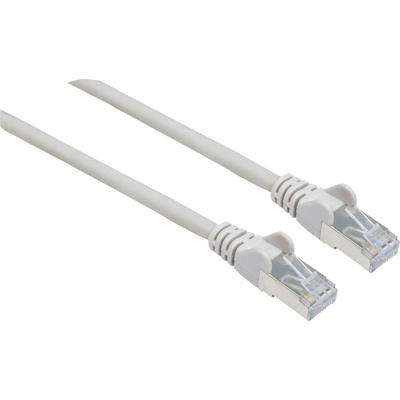 Intellinet 317146 RJ45 Netwerkkabel, patchkabel CAT 6A S/FTP 2.00 m Grijs Folie afscherming, Afscherming gevlochten, Halogeenvrij 1 stuk(s)