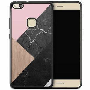 Huawei P10 Lite hoesje - Marble wooden mix