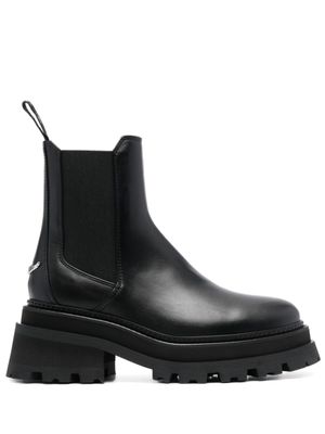 Zadig&Voltaire bottines en cuir à bout rond - Noir