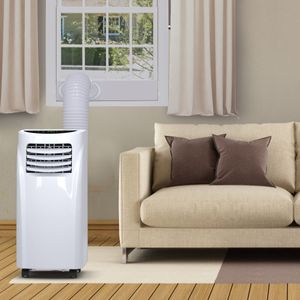 7000 BTU Draagbare Airconditioner met Afstandsbediening Mobiele Airconditioner 32 x 36 x 62,5 cm Wit