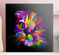 Canvas regenboog kat Canvas regenboog kat