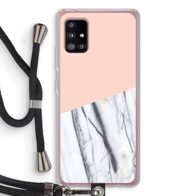 A touch of peach: Samsung Galaxy A51 5G Transparant Hoesje met koord
