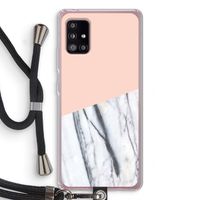 A touch of peach: Samsung Galaxy A51 5G Transparant Hoesje met koord