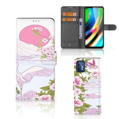 Motorola Moto G9 Plus | Telefoonhoesje | Met pasjeshouder | Bird Standing