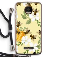 No flowers without bees: Motorola Moto Z Force Transparant Hoesje met koord