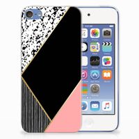 Apple iPod Touch 5 | 6 TPU Hoesje Zwart Roze Vormen