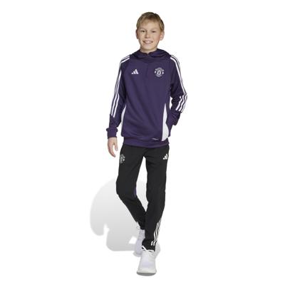 adidas Manchester United Track Trainingspak Hooded 2025-2025 Kids Paars Wit