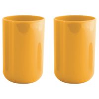 Drinkbeker/limonadebeker - 4x - PS kunststof - okergeel - 490 ml