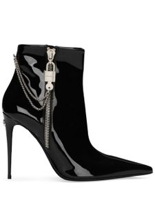 Dolce & Gabbana 105mm patent ankle-boots - Noir