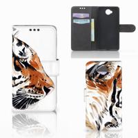 Hoesje Microsoft Lumia 650 Watercolor Tiger | Portemonnee hoesje Hoesje Microsoft Lumia 650 Watercolor Tiger | Portemonnee hoesje