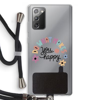 Happy days: Samsung Galaxy Note 20 / Note 20 5G Transparant Hoesje met koord