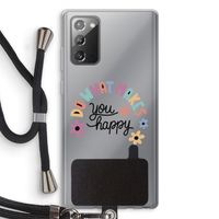 Happy days: Samsung Galaxy Note 20 / Note 20 5G Transparant Hoesje met koord