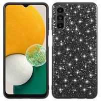 Glitter Series Samsung Galaxy A13 5G Hybrid Case - Zwart