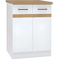 Junona keuken lage kast 60 cm - 2 deuren - werkblad - briljant wit