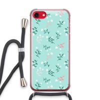 Small white flowers: iPhone SE 2020 Transparant Hoesje met koord