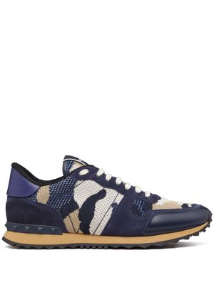 Valentino Garavani baskets Camouflage Rockrunner - Bleu