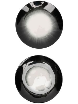Ann Demeulemeester X Serax lot de deux plats en porcelaine - Noir