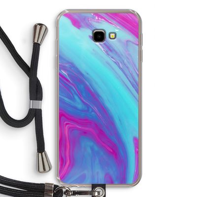Zweverige regenboog: Samsung Galaxy J4 Plus Transparant Hoesje met koord