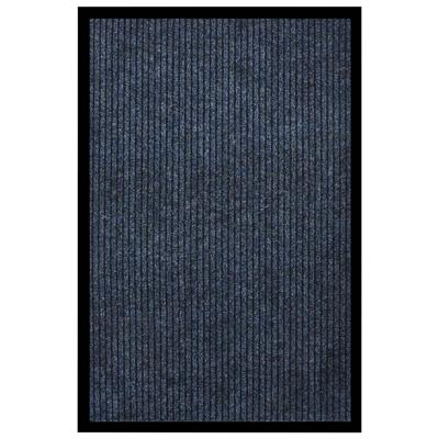 VidaXL Deurmat 80x120 cm gestreept blauw