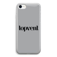Topvent Grijs Zwart: iPhone SE 2020 Transparant Hoesje